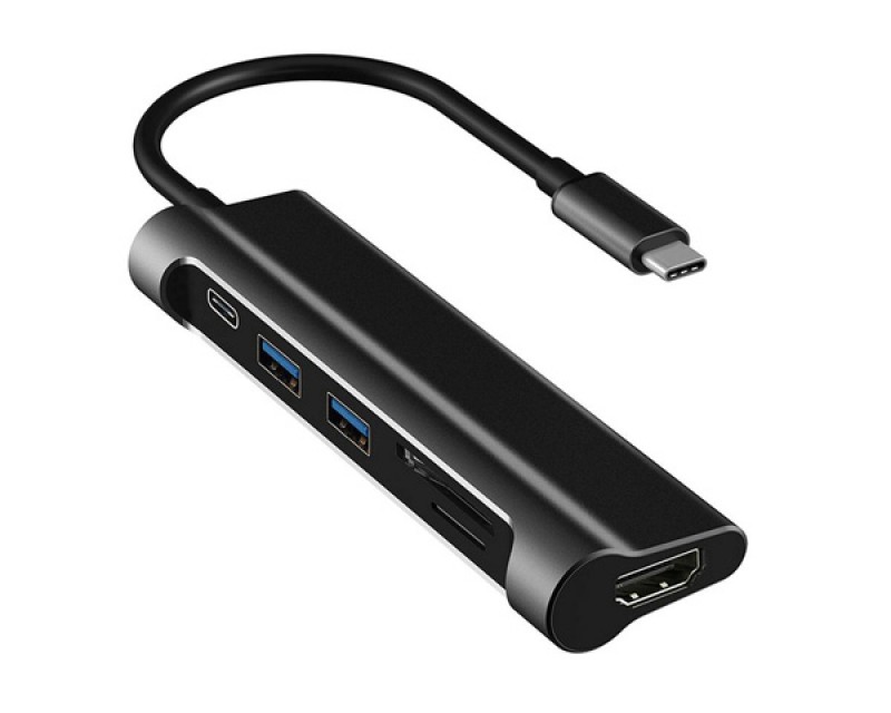 USB-C 3.1 to HDMI SD TF Card Reader USB3.0 Type C Charging Port Type-C HUB