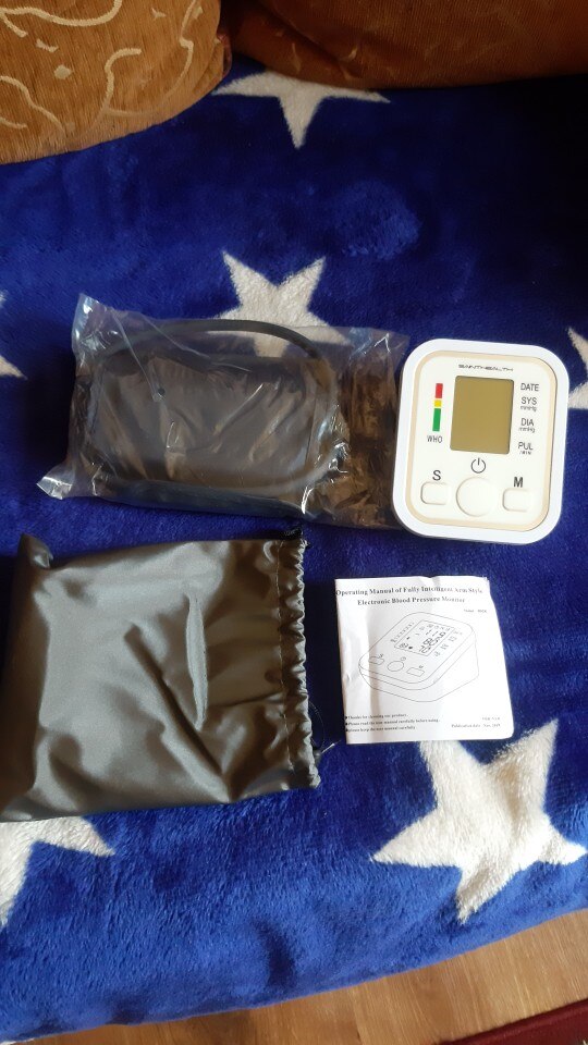 Automatic Digital Upper Arm Blood Pressure Monitor Heart Beat Rate Pulse Meter Tonometer Sphygmomanometer pulsometer
