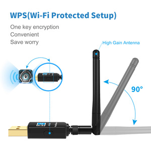 USB Wifi Adapter 5.8GHz+2.4GHz Wi-fi Receiver High Speed 600Mbps Wi-fi Antenna Wireless PC Network Card 802.11ac