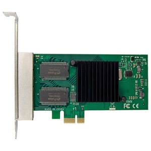 PCIe X1 Network Card 4 Port Gigabit Ethernet Electrical RJ45 LAN Card 1000M PCIe Adapter Card I350AM4 Chip for Desktop