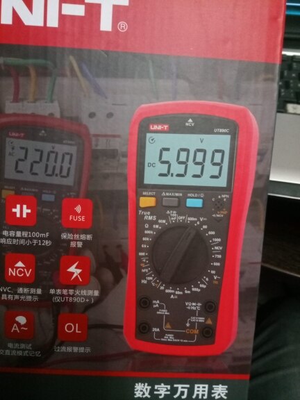 Digital Multimeter UT890C UT890D+ 6000 Counts Manual Frequency Temperature Voltage Ammeter AC DC DMM Capacitor Tester NCV