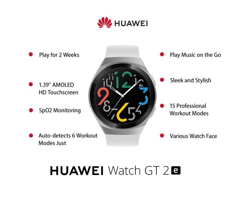 HUAWEI WATCH GT 2e 1.39inch AMOLED 5ATM Smart Watch 2 Weeks Long Standby Sport Watch GT Lite Original NFC