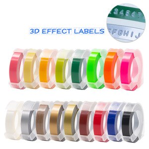 3D Dymo Label Tapes Multicolor 9mm Printer Ribbon Motex E101 1610 Label Machine Tapes