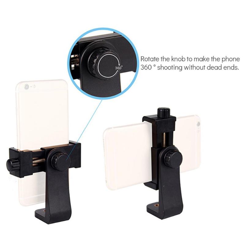 Mini Tripod Mount Phone Clip Vertical Bracket 360 Degree Rotating Adapter
