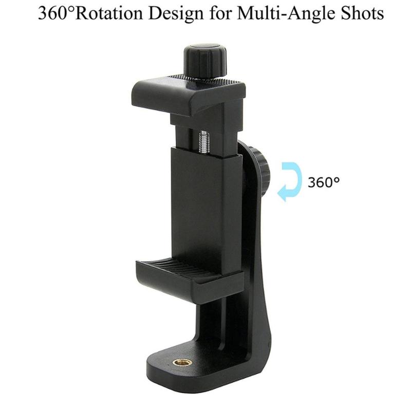 Mini Tripod Mount Phone Clip Vertical Bracket 360 Degree Rotating Adapter