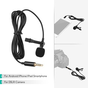 Mini Portable Microphone Condenser Clip-on Lapel with Mic Wired